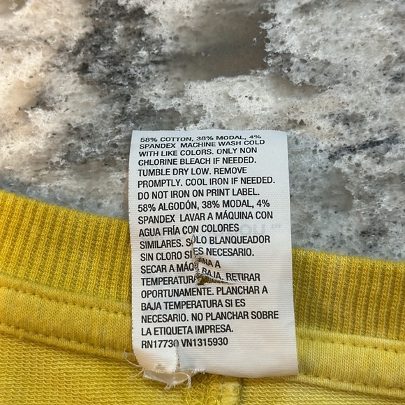 All in motion | Tie Dye Sweatshirt w/ Pockets & Thumbholes in Yellow Size XXL - Picture 10 of 10